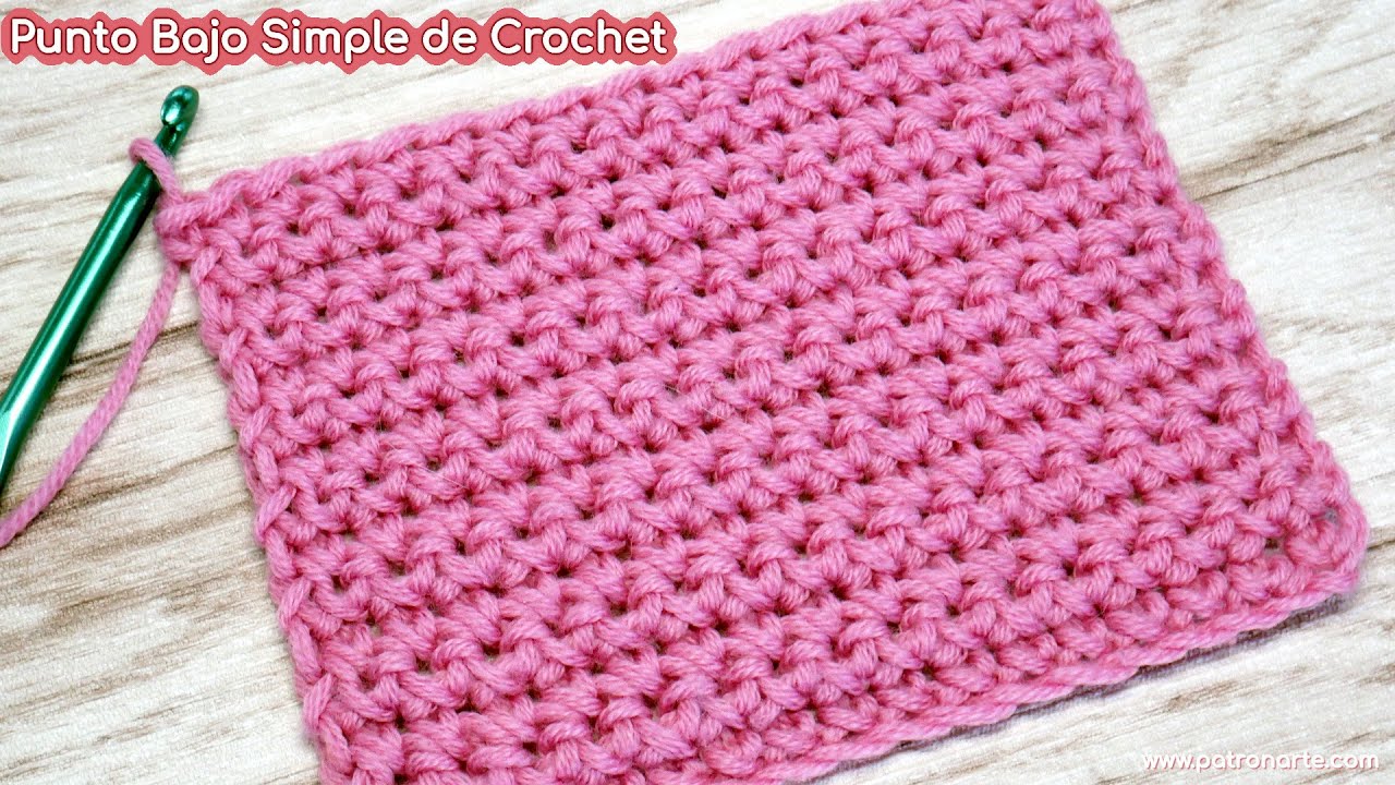 Cómo Tejer el Punto Bajo Simple de Crochet - Ganchillo Paso a Paso