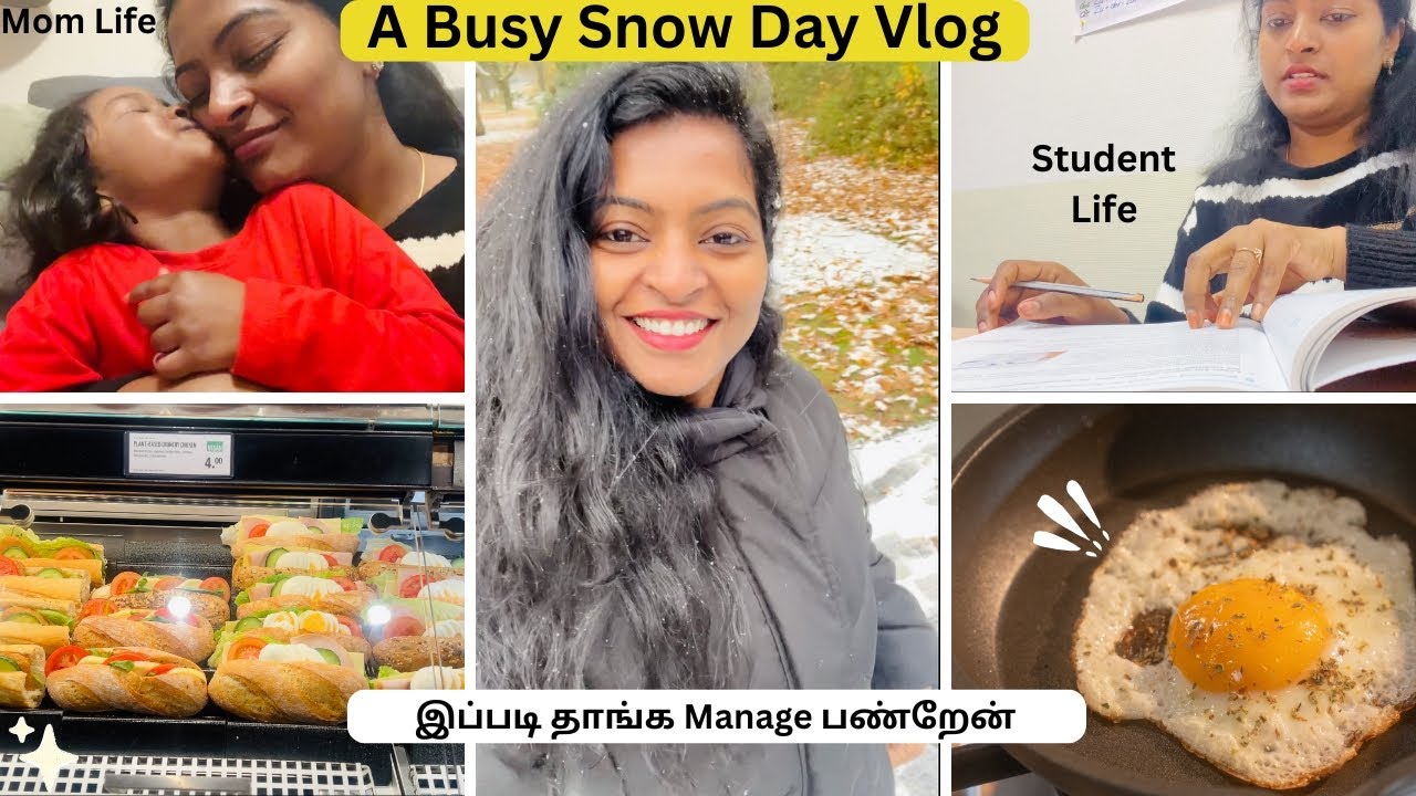 இதான் என் வாழ்க்கை🥹Snow Day Vlog☃️Mom to Student Life in German😇 சூடான Mutton Briyani😋#tamil