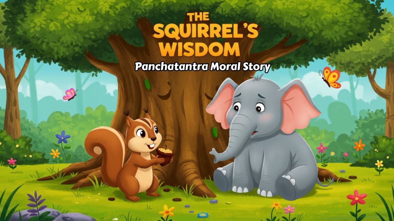 The Squirrel's Wisdom Moral Story | Panchatantra Story in English | Cartoon Moral Story #cartoon