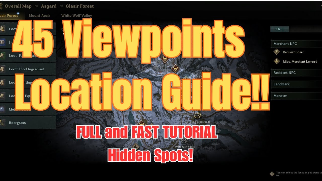 Legend of Ymir: 45 Viewpoints Guide Hidden Spots!