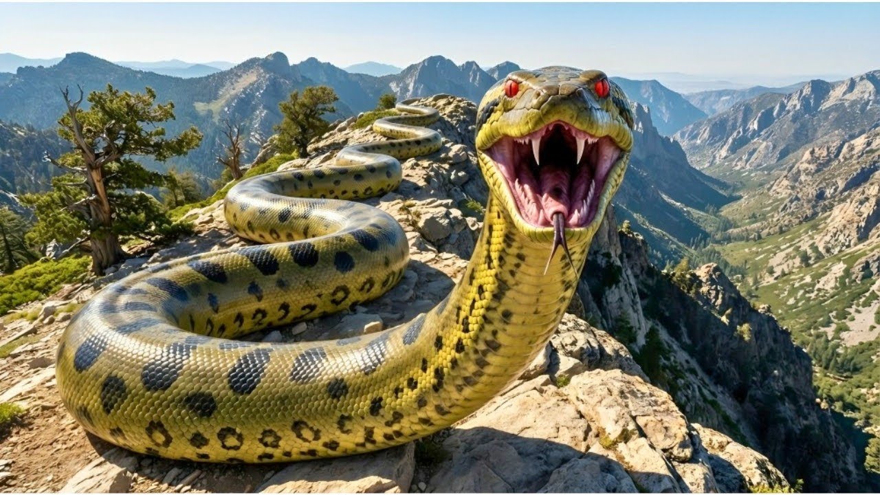 Titanoboa vs King Kong | Giant Snake on Mountain (Realistic)