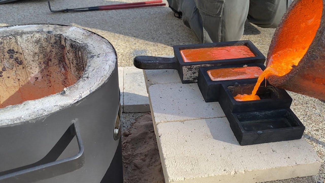 Salvaging and Melting Copper Wire