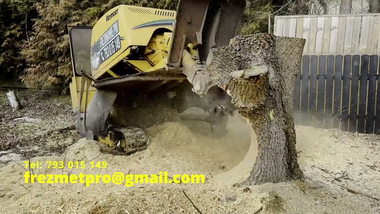 Frezowanie pnia, usuwanie pni,  - SC60TX - FREZMET - STUMP GRINDING usuwani
