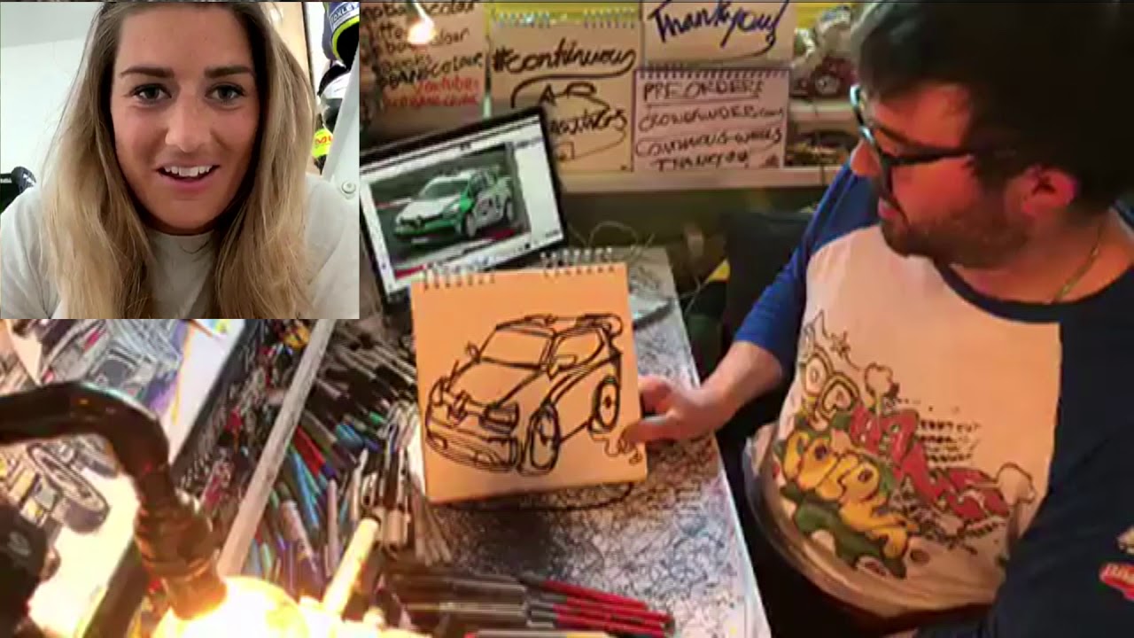 Continuous Car Drawings #309 : Jade Edwards' Renault Clio Cup Car