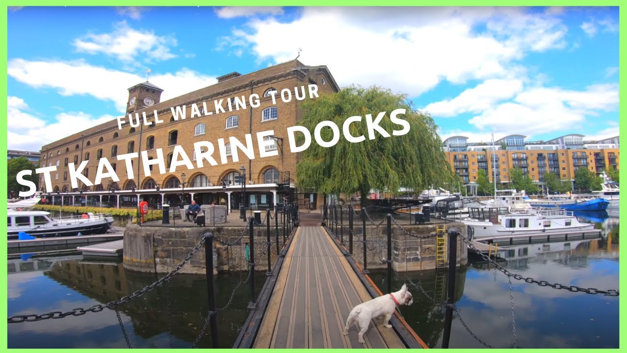 St Katharine Docks Marina London  [FULL 4K TOUR] | London Walking Tour