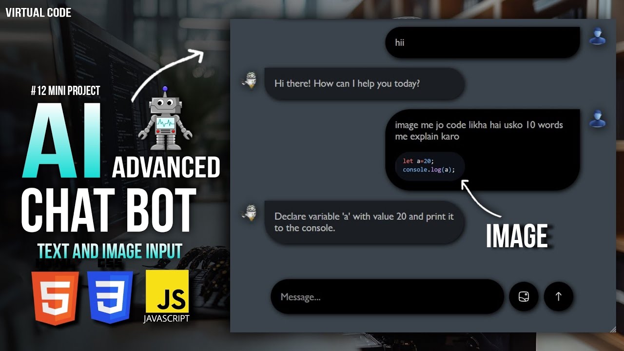 Build AI Advanced ChatBot Using HTML , CSS & JS 🔥 | #12 Mini Project