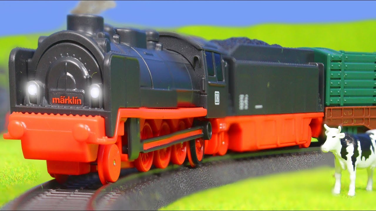 Märklin Zug mit Traktor & Spielzeugautos für Kinder | Neue Eisenbahn *WERBUNG