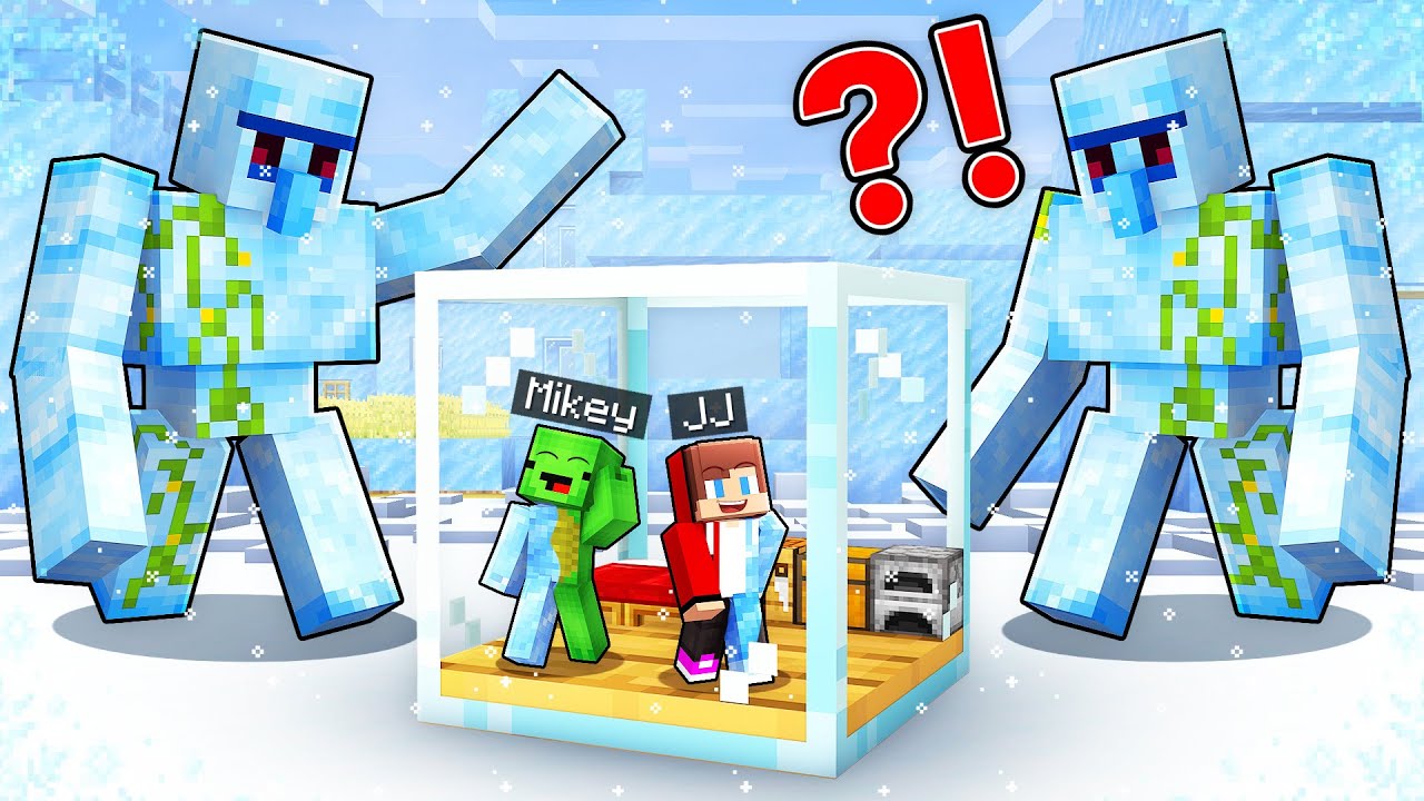 COLD WEATHER vs. Mikey & JJ Doomsday GLASS Bunker - Minecraft (Maizen)