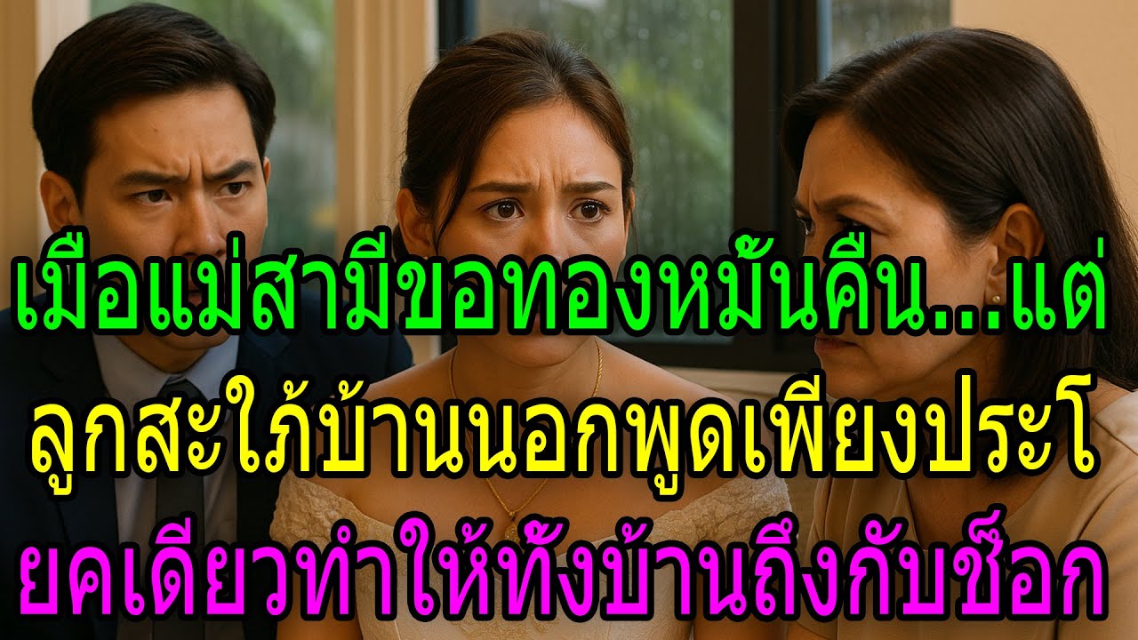 เมื่อแม่สามีขอทองหมั้นคืน...แต่ลูกสะใภ้บ้านนอกพูดเพียงประโยคเดียว ทำให้ทั้งบ้านถึงกับช็อก!