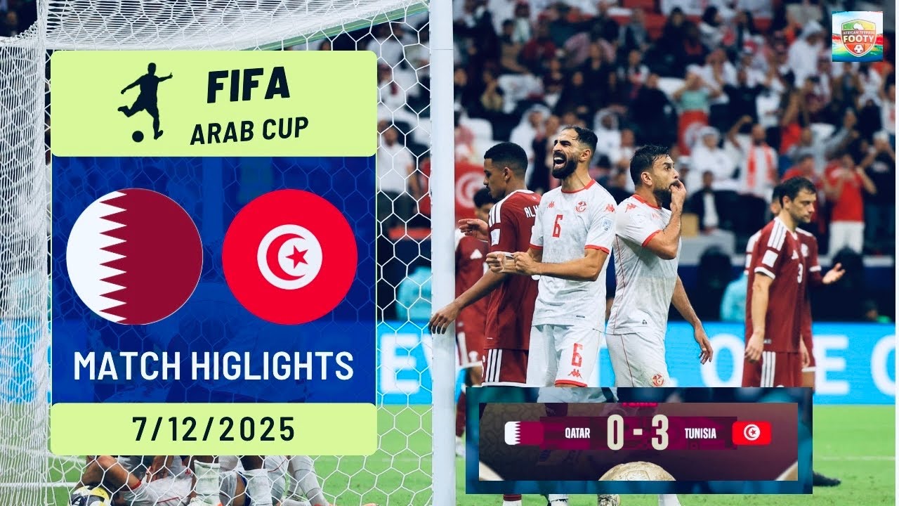 FIFA Arab Cup: Qatar 0-3 Tunisia | All Goals & Highlights | Group Stage 