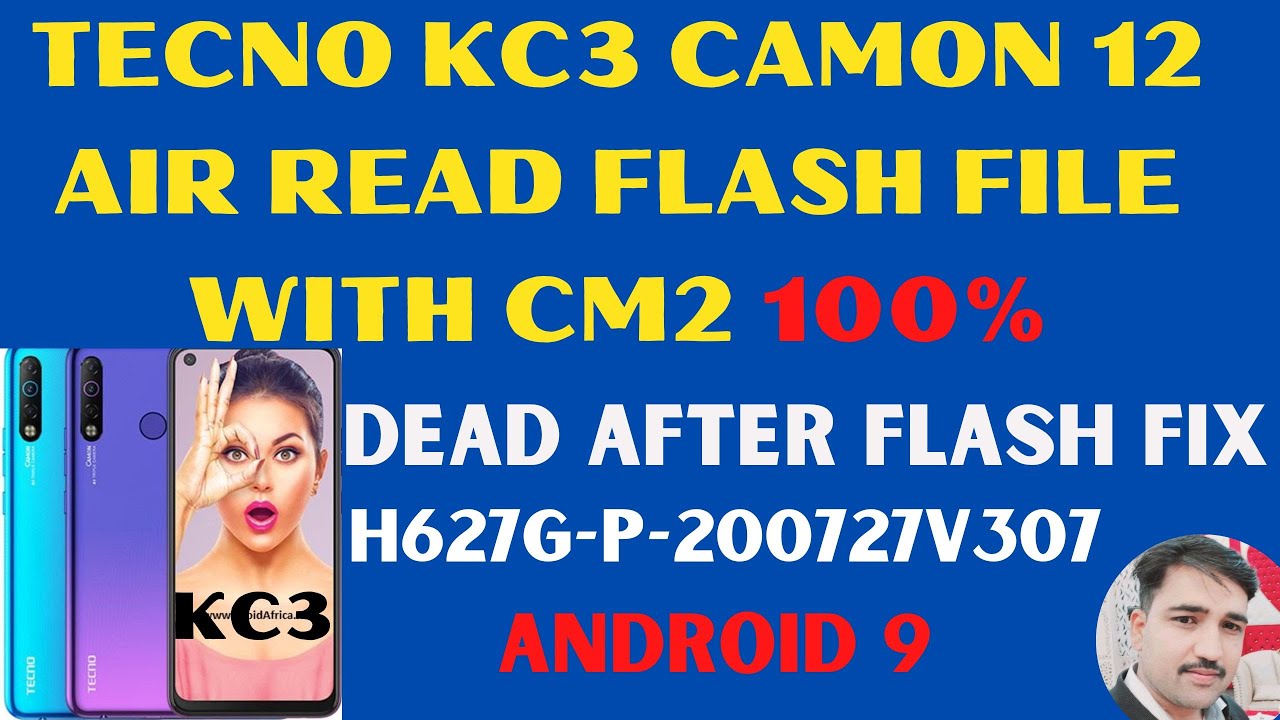 TECNO KC3 CAMON 12 AIR READ FLASH FILE WITH CM2 100%