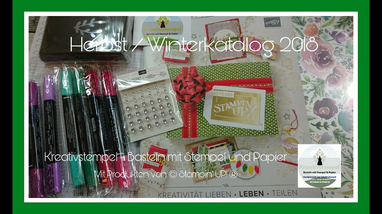 Produktvorstellung Herbst Winterkatalog 2018 Stampin` Up! Auspackvideo Haul Stampin Up Teil 2