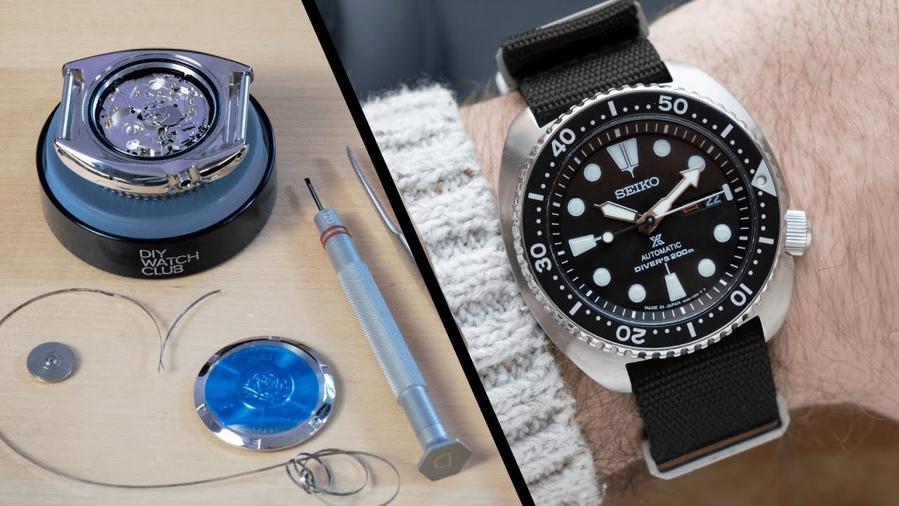 Наконец-то починил свои часы Seiko Turtle с помощью набора инструментов для самостоятельной сборк...