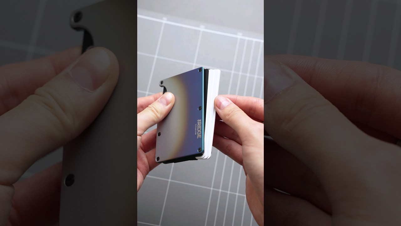 Ridge Burnt Titanium Wallet | #shorts