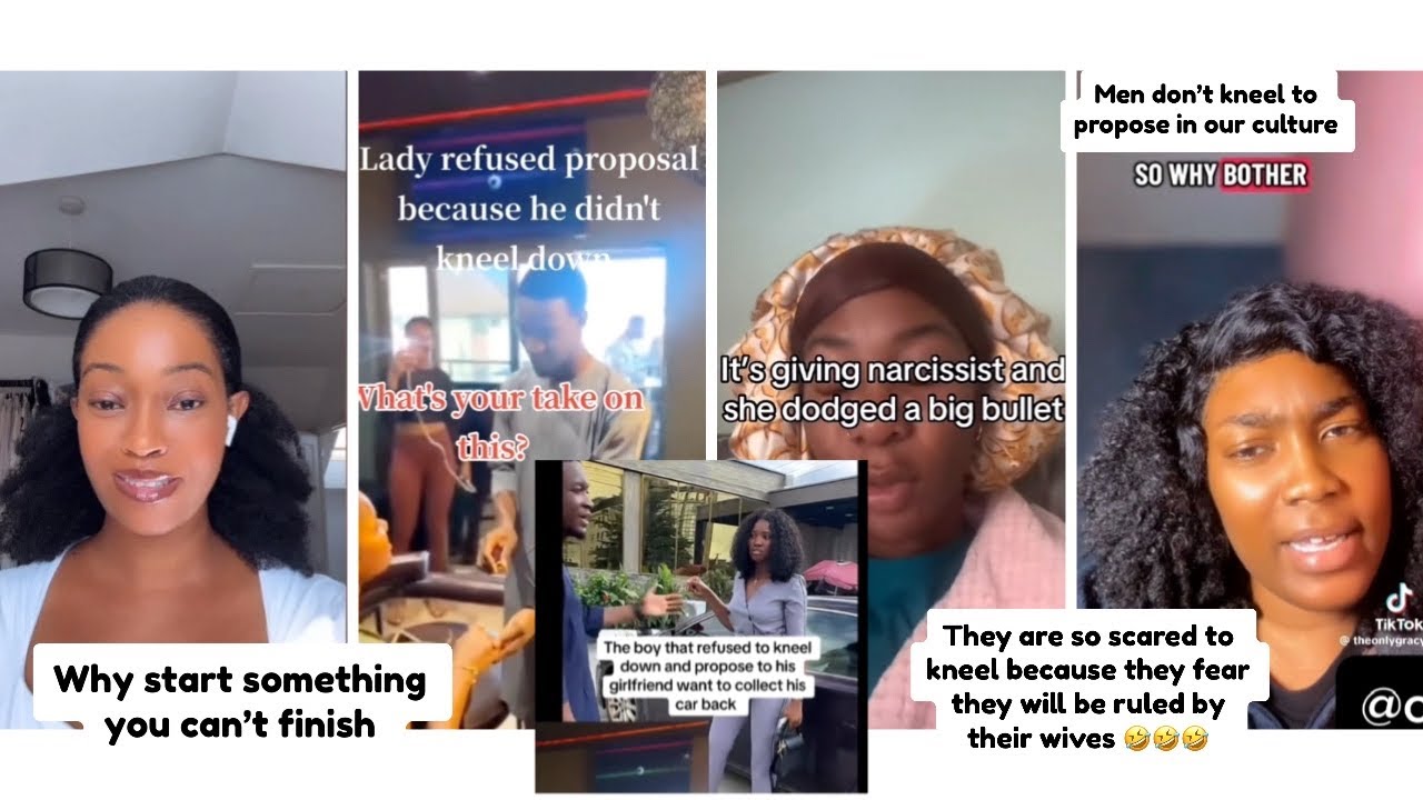 He refused to kneel to propose so she said No.