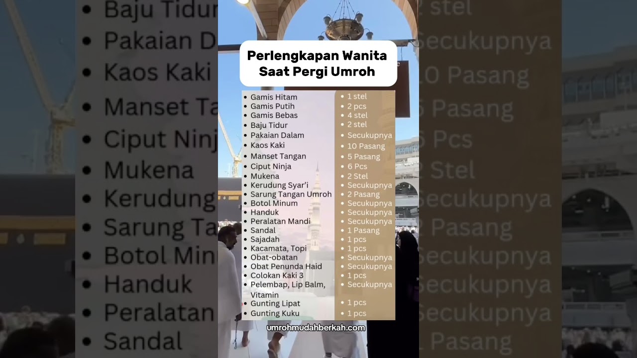 Perlengkapan saat umroh wanita