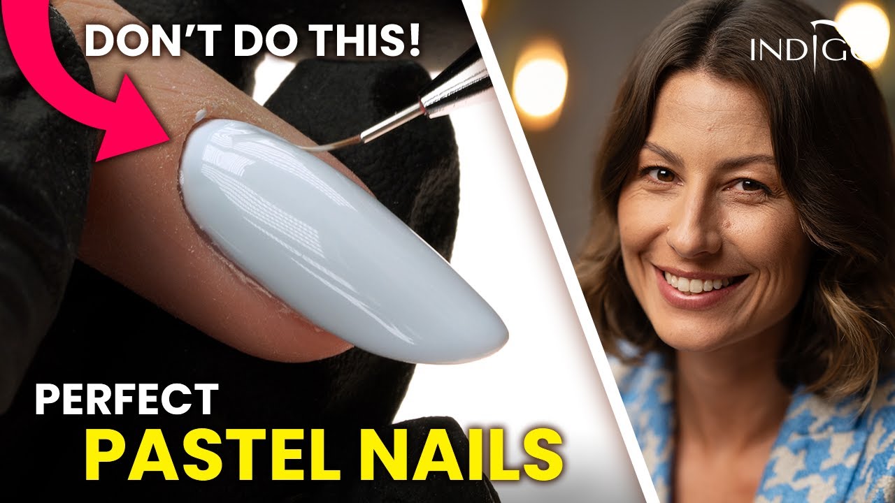 PERFECT PASTEL NAILS - how to paint with gel polish without streaks! | Indigo Nails