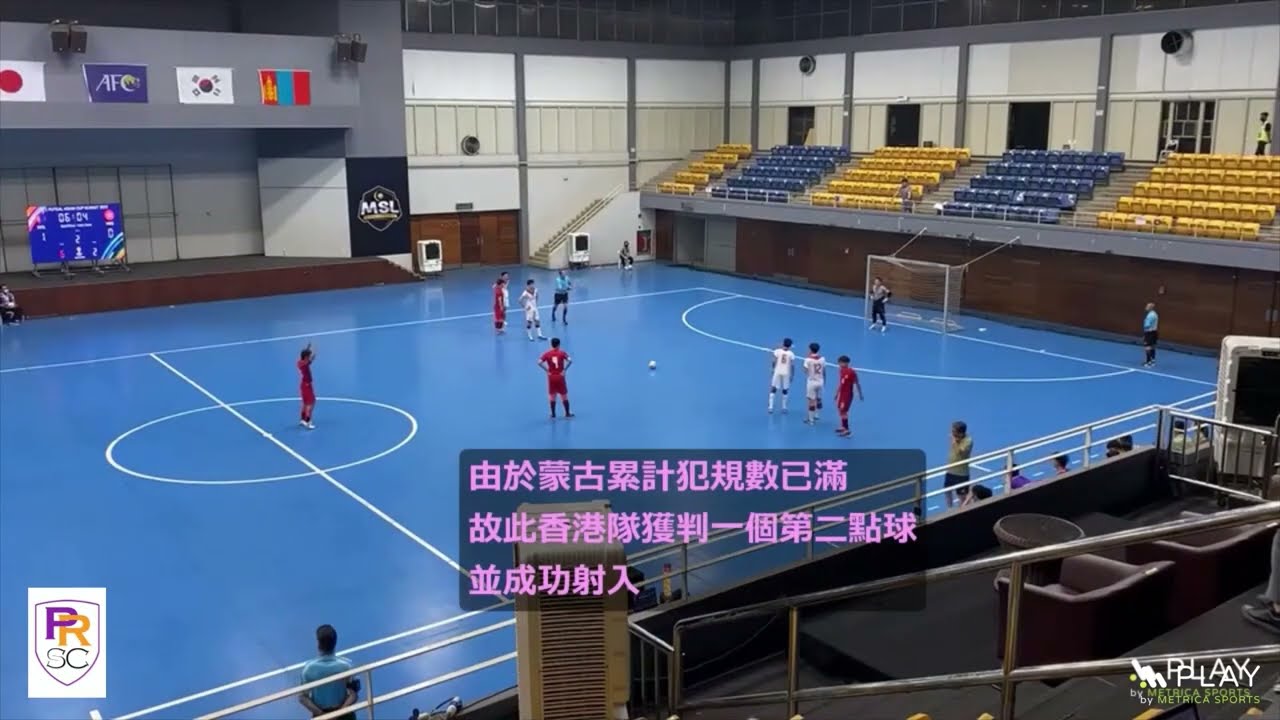 亞洲足協五人足球亞洲盃AFC Futsal Asian Cup 2022(東亞區 East zone) 蒙古(Mongolia) vs 香港(Hong Kong) - 入球分析