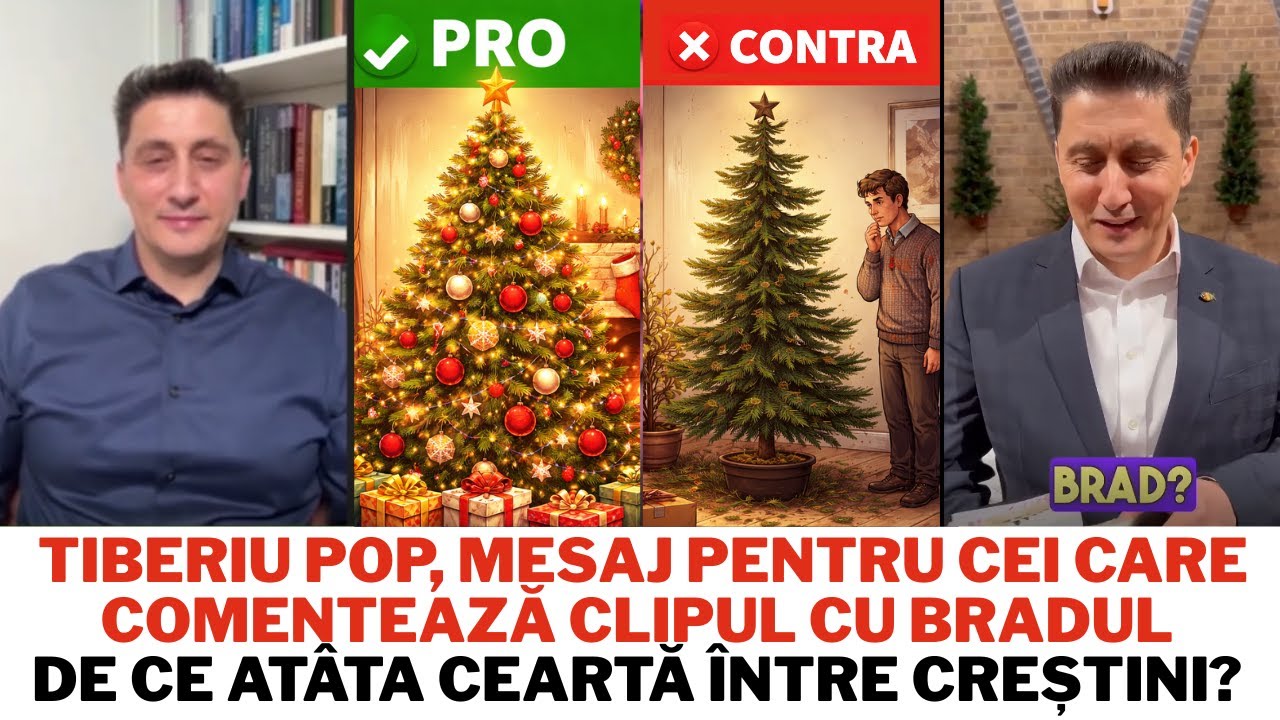 Tiberiu Pop, mesaj pentru cei care comentează clipul cu bradul – De ce atâta ceartă între creștini?