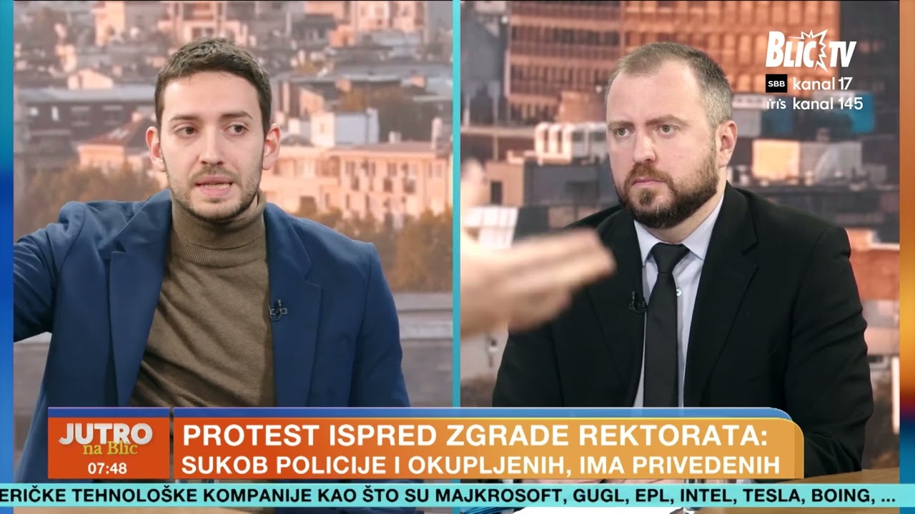 NEVIĐENA SVAĐA U STUDIJU: Grbović i Mirković u klinču zbog protesta ispred Rektorata!