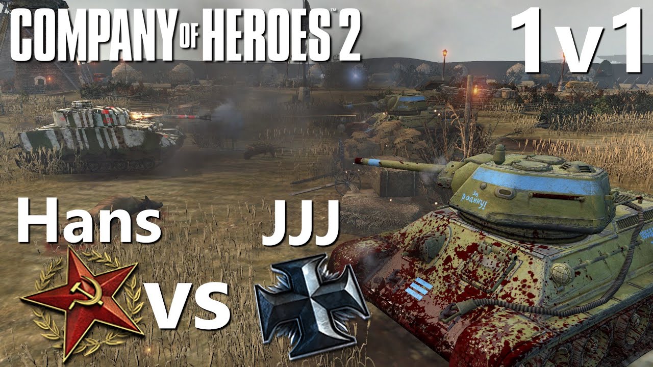 CoH2: 1v1 Hans (SOV) vs JJJ(OKW) Company of Heroes 2
