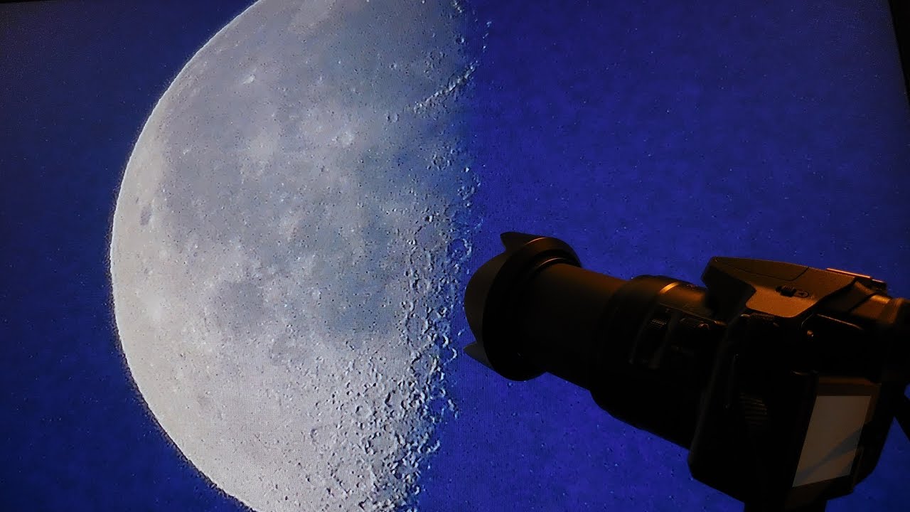 Panasonic Lumix DMC FZ-300 - Zooming into the Moon [4k]
