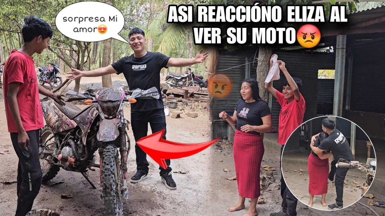 Así Reaccióno Eliza Al Ver Su Moto Llena De Lodo😡YOLA Se Ríe En La Car4 De ELIZA Por Esta Brom4😱