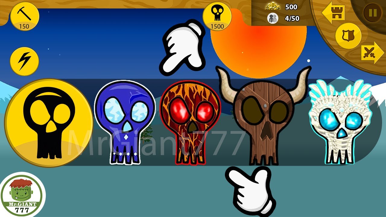 UNSTOPPABLE! x9999 GIANT 4 SKIN ICE, LAVA, BONE… VS FINAL BOSS | Stick War Legacy Mod | MrGiant777