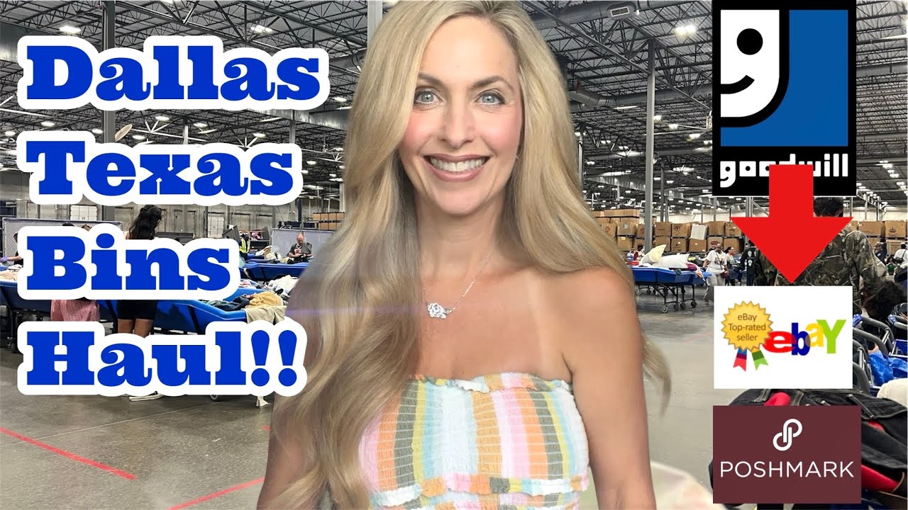 Dallas Texas Goodwill Bins Haul to Resell on EBay Poshmark for Profit + How Much Money I Will Make 