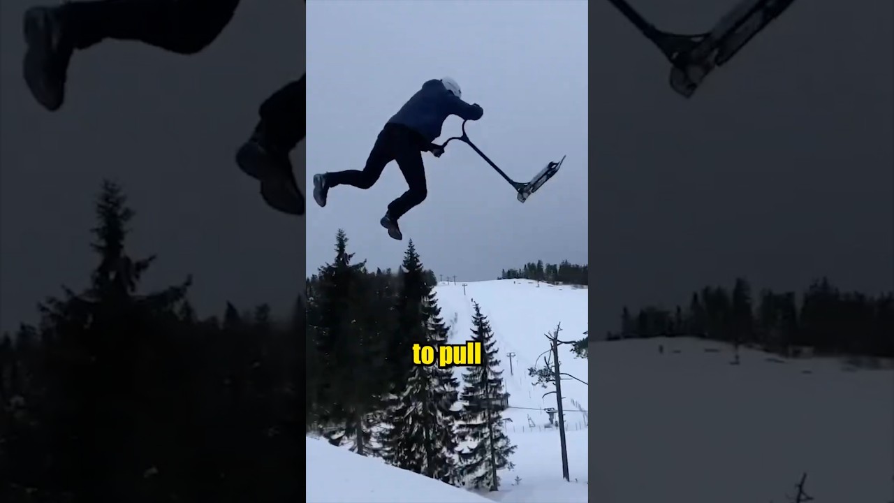 Scooter on Snow? Watch This Rider Crush It! 😮