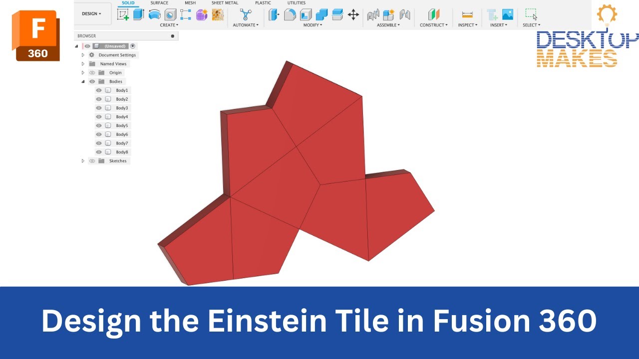 Как создать плитку Эйнштейна в Fusion 360