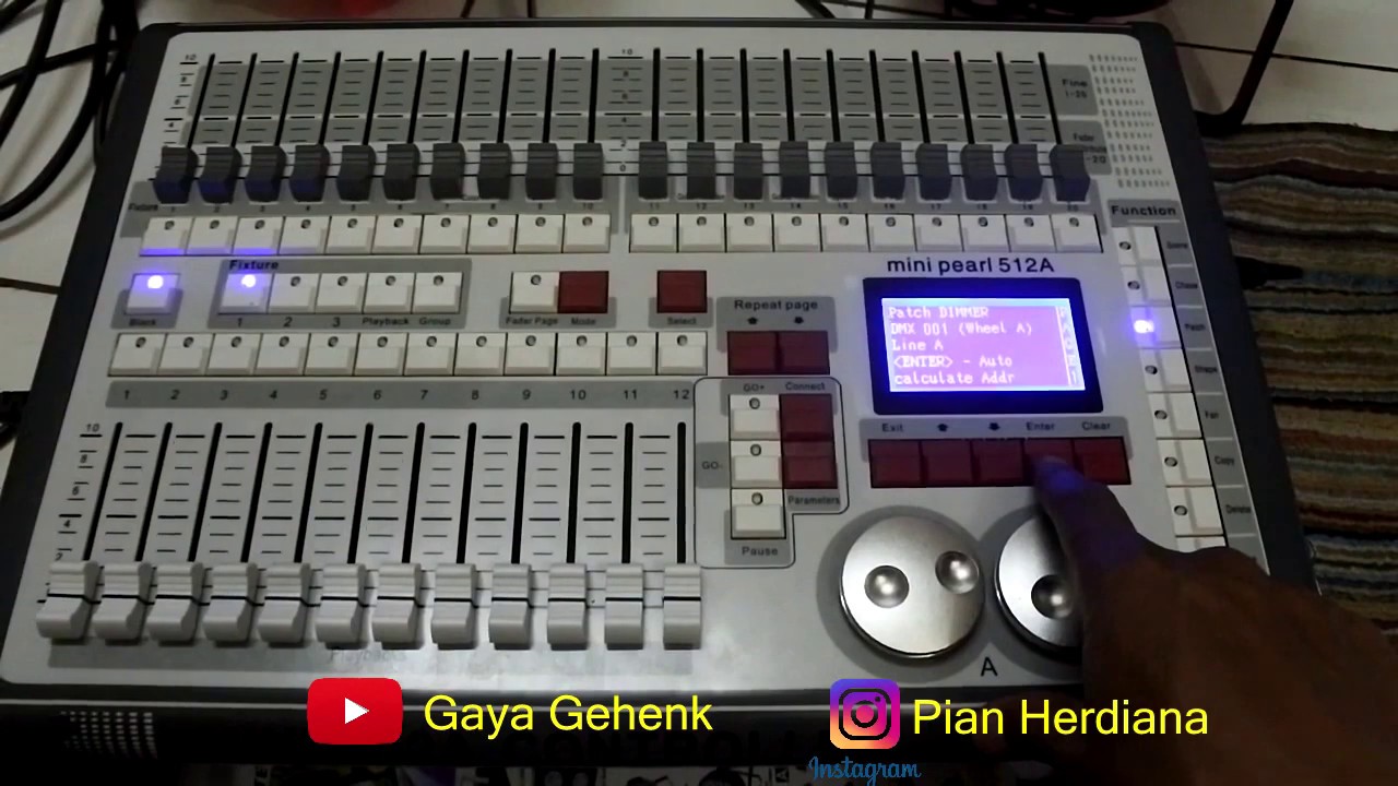 Tutorial Mixer MINI PEARL DMX 512A Bahasa Indonesia #part 1 PATCHING DIMMER