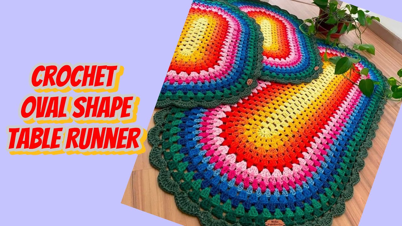 Crochet Oval shape Table runner for beginner / কুশিকাটার গোল/ ডিম্বাকৃতির টেবিল রানার