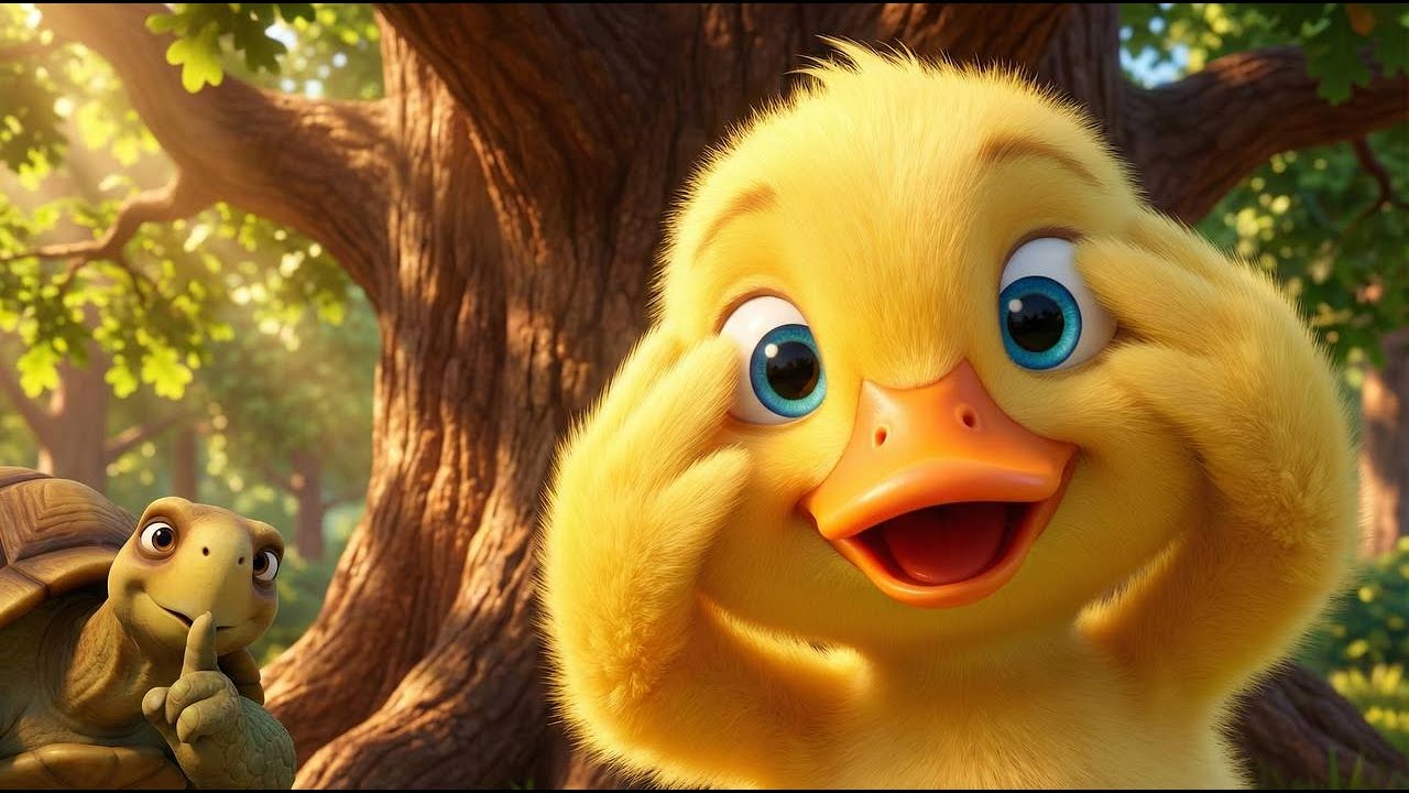 Hide and Seek Adventure! Baby Duckling Meets Animals | Interactive Song for Kids
