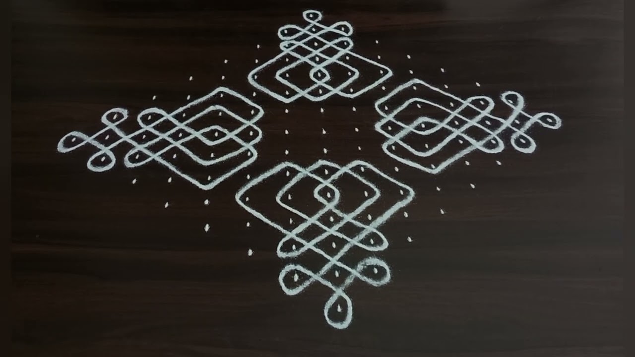 15dots Margazhi kolam Melikala, Chukkala muggulu Friday rangoli Sikku Kolam