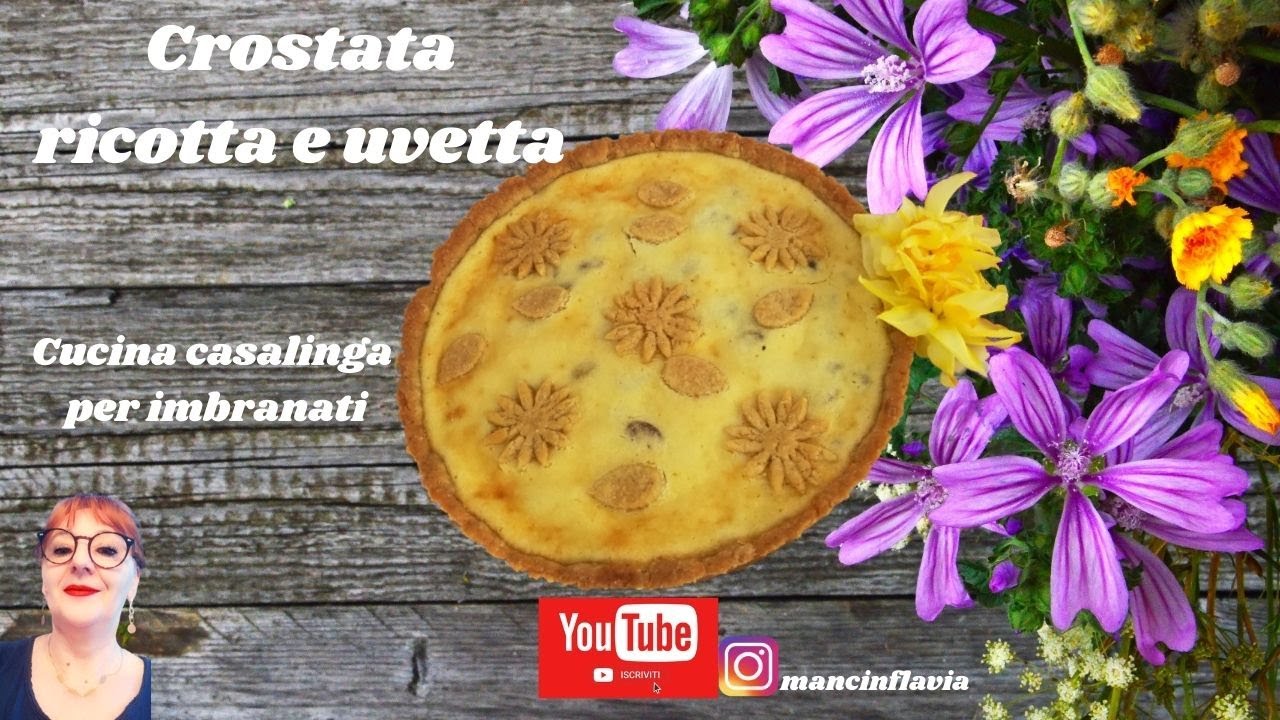 Crostata con ricotta e uvetta senza burro#nobutter#frolla#CAKEBOSS