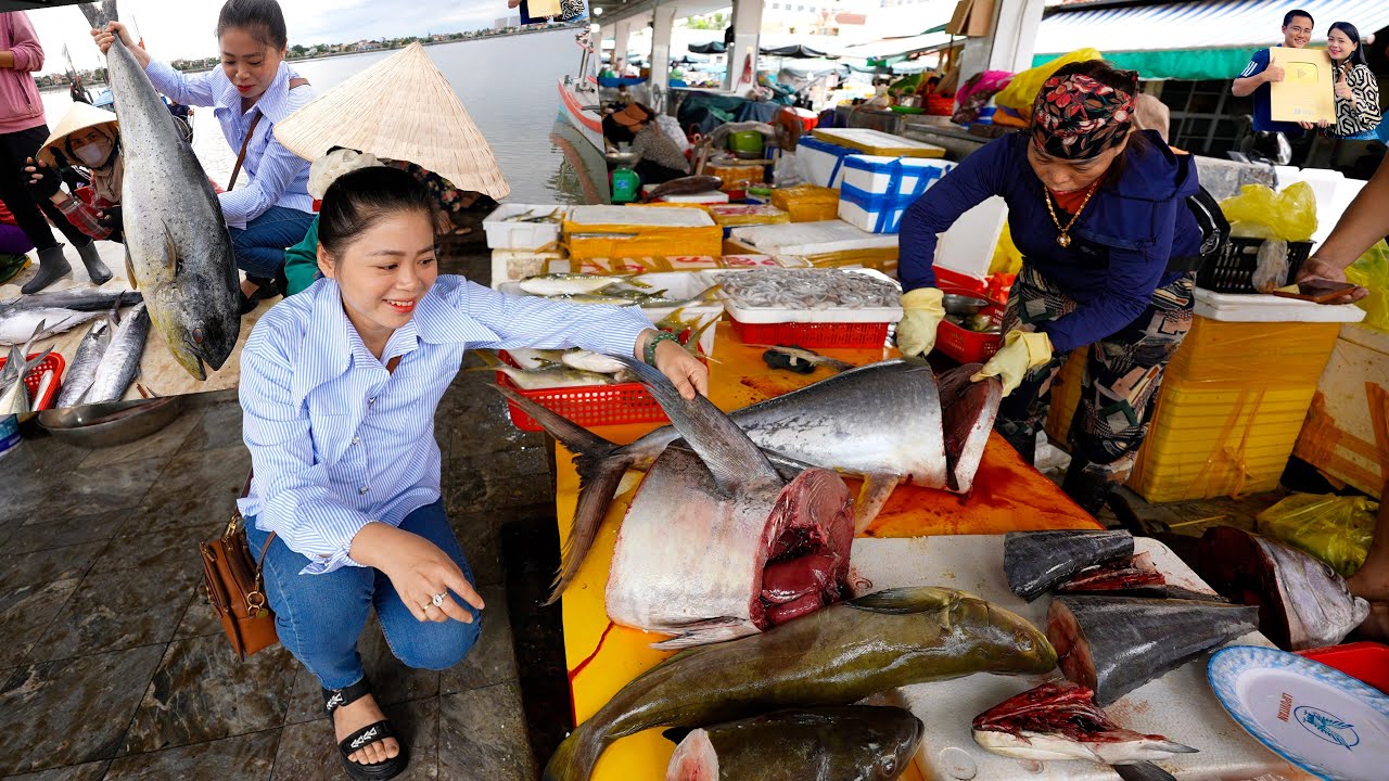 Choáng ngợp Chợ Hải sản Đồng Hới toàn món ngon giá rẻ bà con tiểu thương vui vẻ dễ thương nhiệt tình