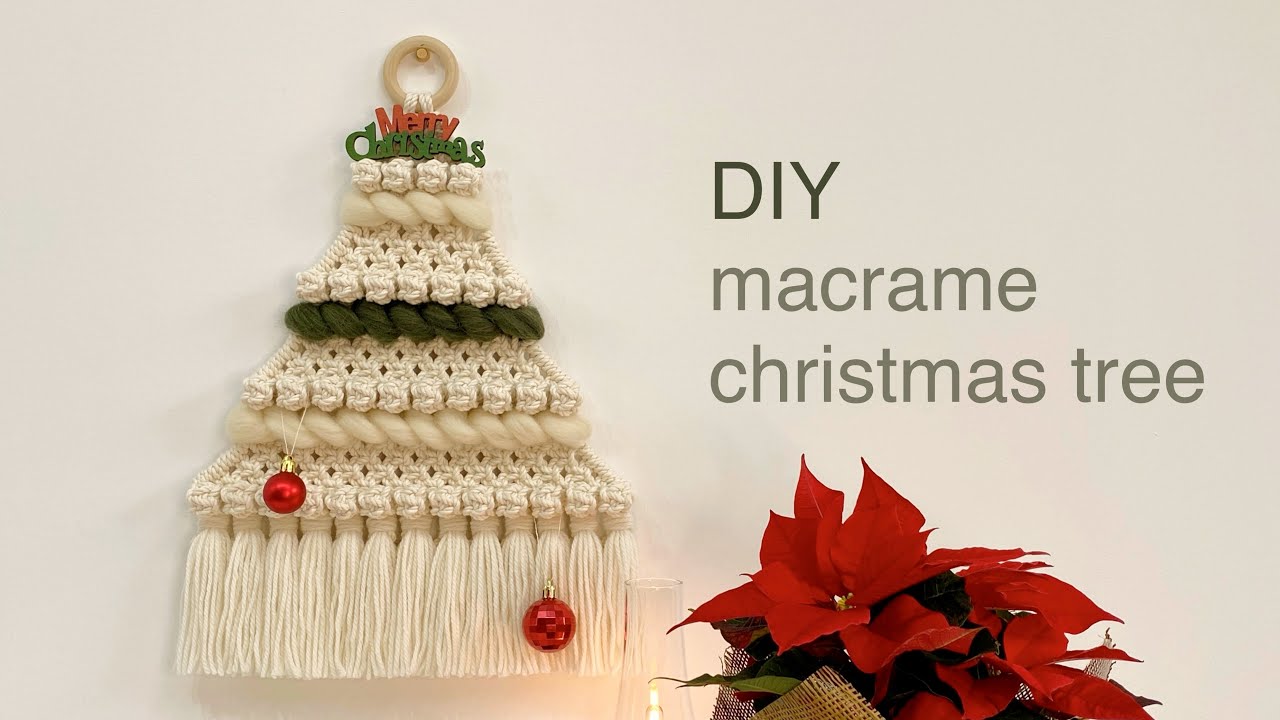 DIY | macrame christmas tree wall hanging | Сделай сам | настенная елка в технике макраме