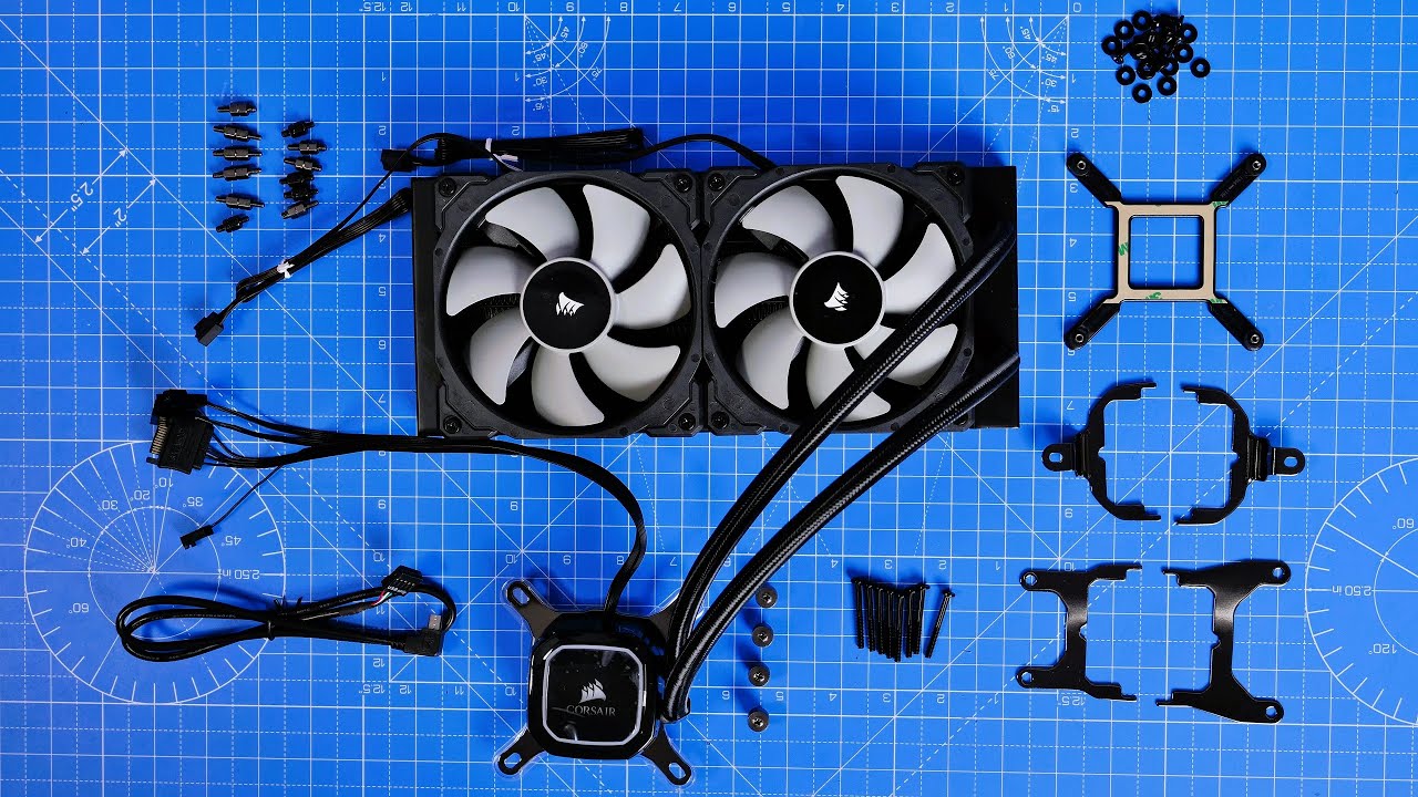 Corsair H100i RGB Pro XT standard setup and with Noctua fans and LGA 1200, 1700 and 2066 sockets