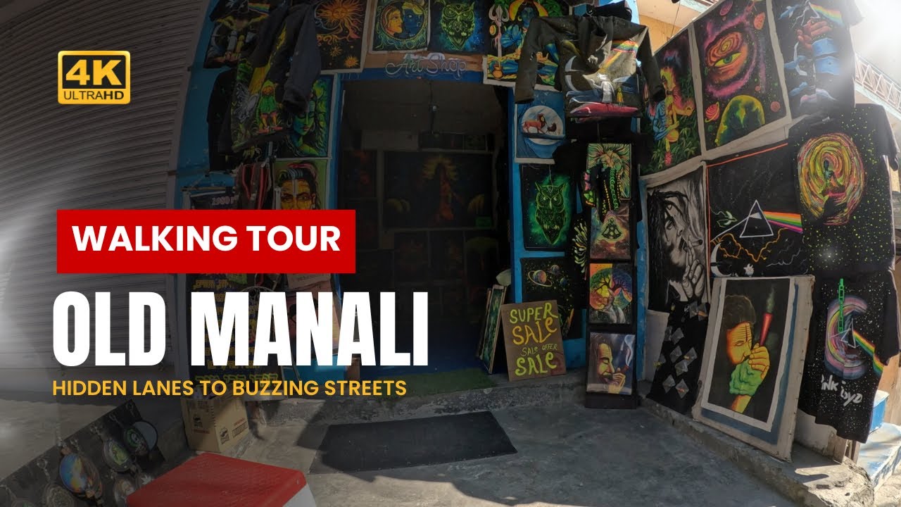 Exploring Old Manali: A Walking Tour in 4K with Captions