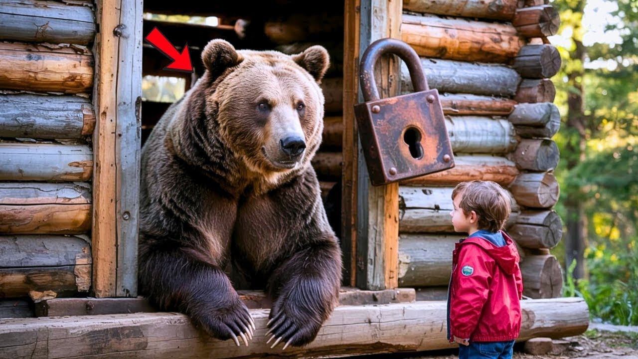 Mother Bear Locked Herself Out of the Cabin – What Baby did put everyone in Tears