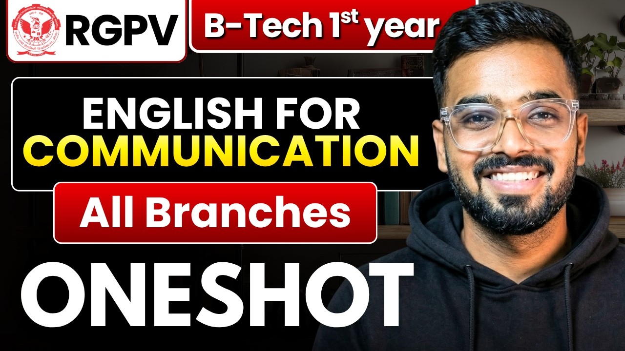 English for Communication Complete One Shot | B.Tech Semester Exams