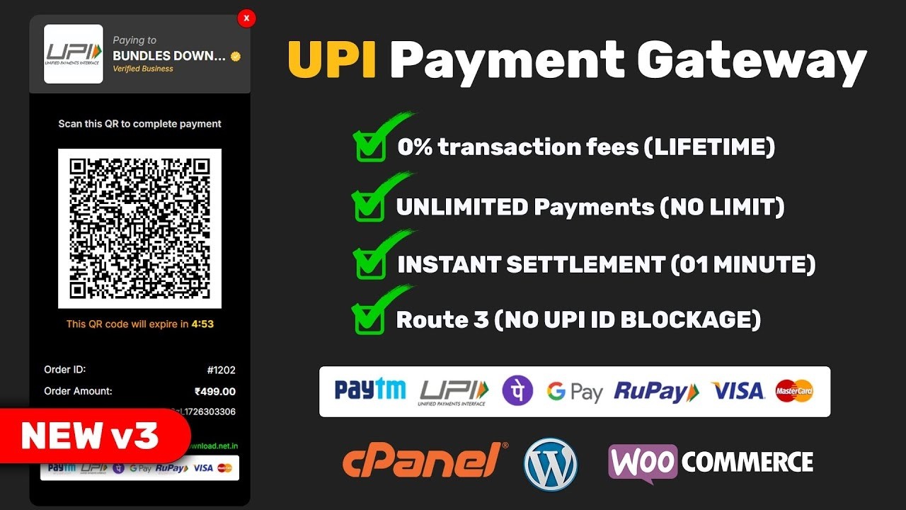 Free 10 in 1 UPI Payment Gateway Source code Download | Fast UPI Payment, Personal QR + Business QR