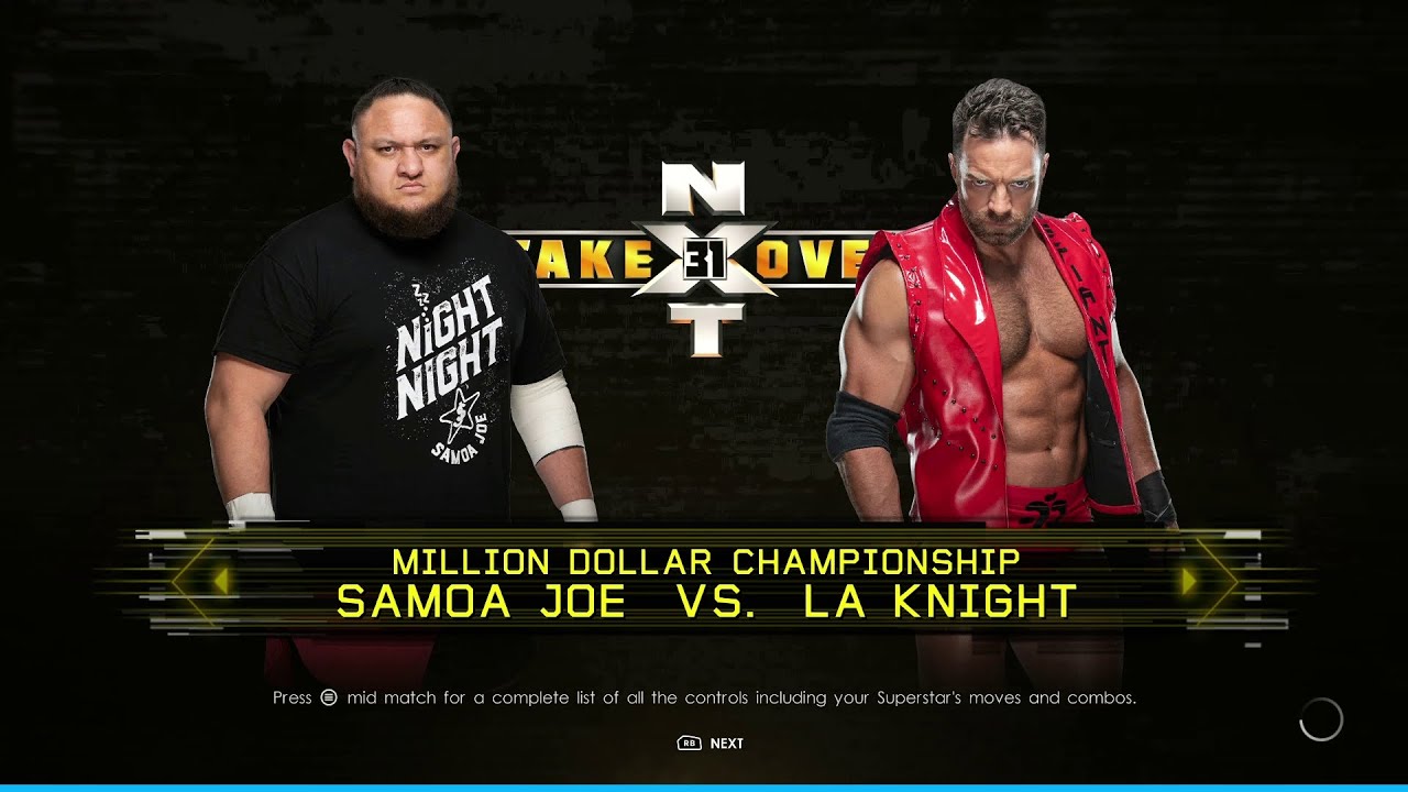 WWE 2K22 Samoa Joe Vs LA Knight