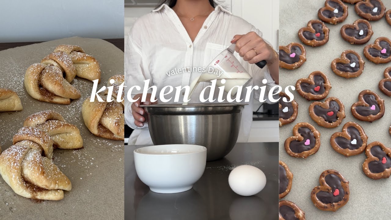 a week of homemade valentine’s desserts | kitchen diaries 🤍👩🏻‍🍳