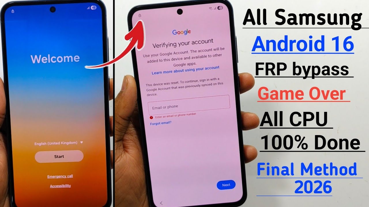 All Samsung Galaxy Android 16 Frp Bypass 2026 || Samsung Frp Unlock Android 16 || Google Id Unlock 