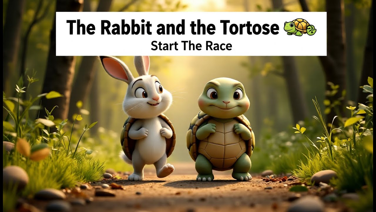 The Rabbit and the Tortoise 🐰🐢 | Moral Bedtime Story for Kids | BrightCub