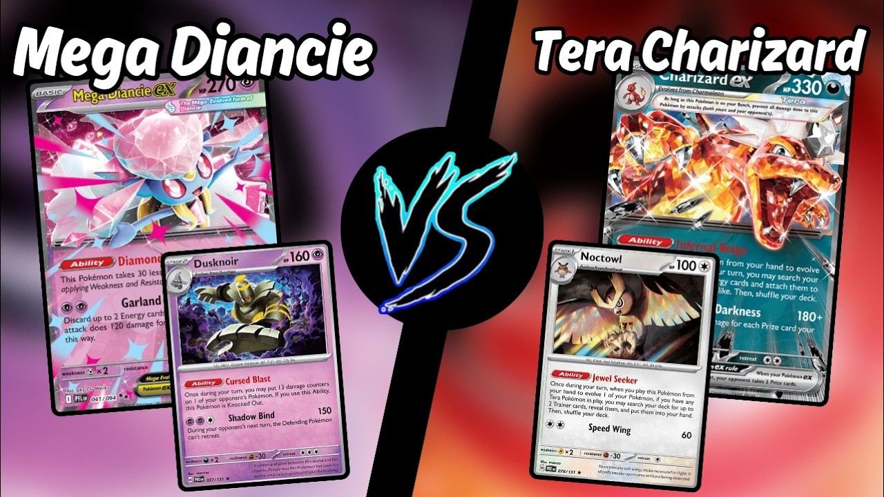 Mega Diancie ex vs Tera Charizard ex - Pokémon TCG Live Gameplay