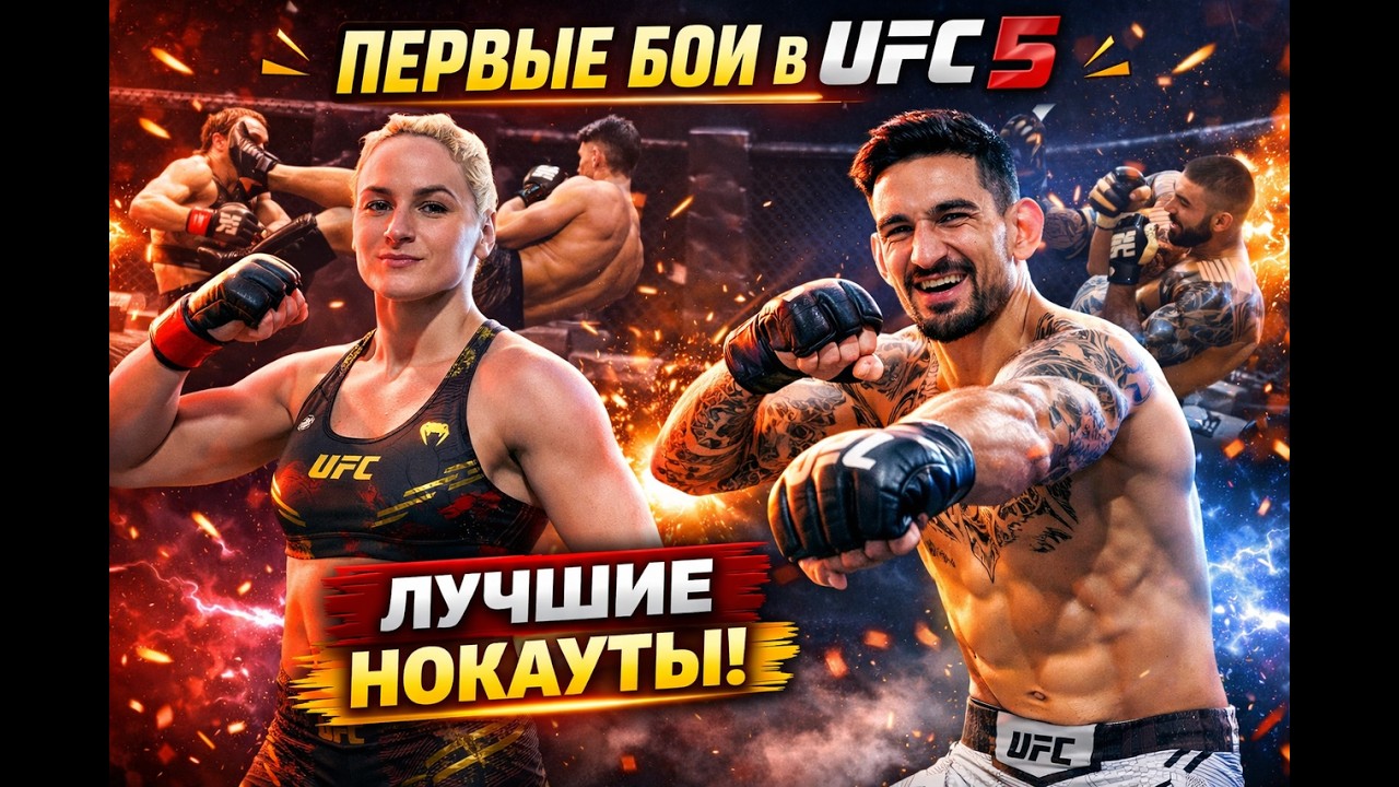 Удар коленом от Валентины Шевченко в UFC 5 (Первые реальные нокауты после запуска игры  UFC 5)