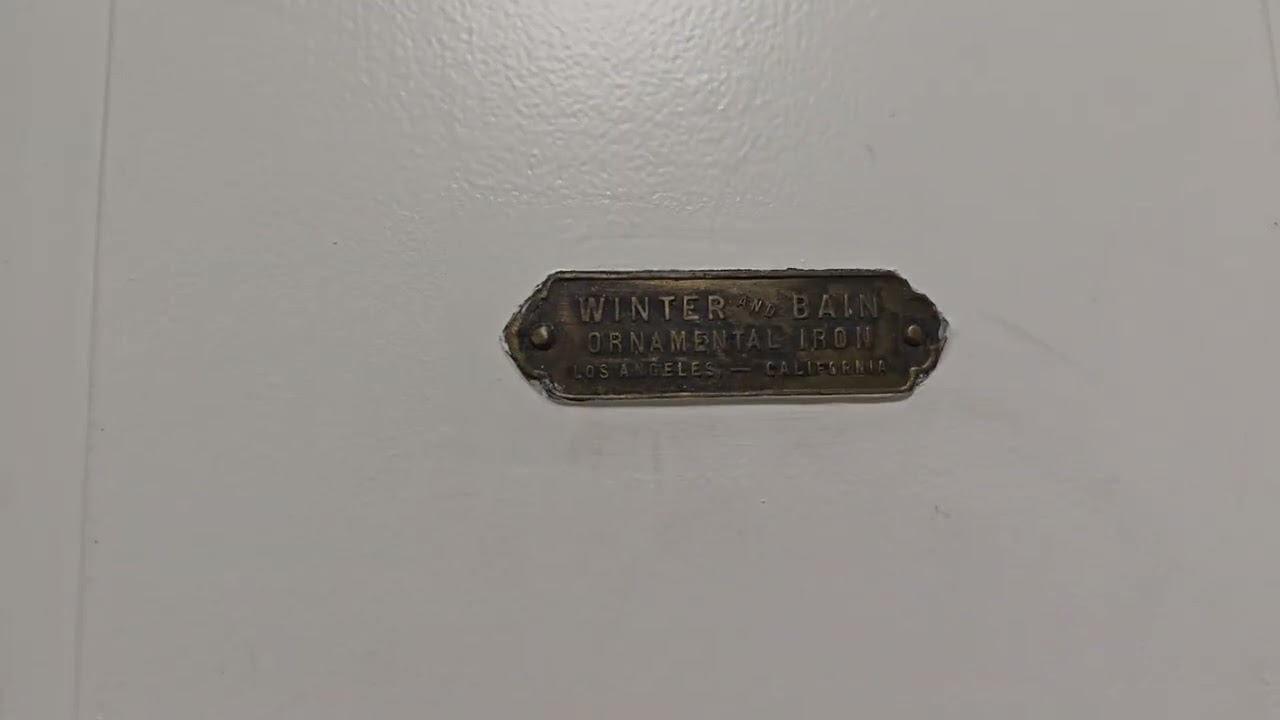 Modernized Antique 1926 Baker Iron Works (mb ECC) Traction Elevator at Blackburn Apts Los Angeles CA